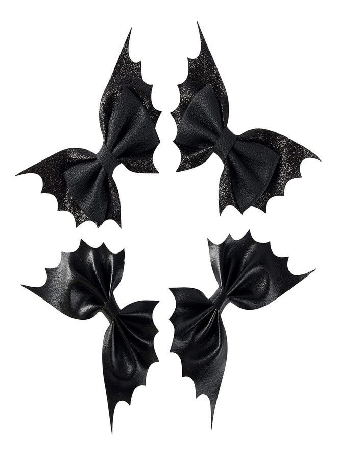Fancheer 4Pcs Bat Hair Bow Clips for Girls Women Black Hair Accessories Party Decorations - Image 1